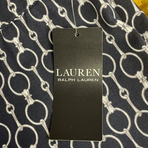 Lauren Ralph Lauren Chain Link Equestrian Pants Sz 4 Preppy Old Money Navy Blue - Picture 9 of 9